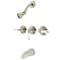 Kingston Brass KB236PLPN Three-Handle Tub and Shower Faucet, Polished Nickel KB236PLPN - alternate 1